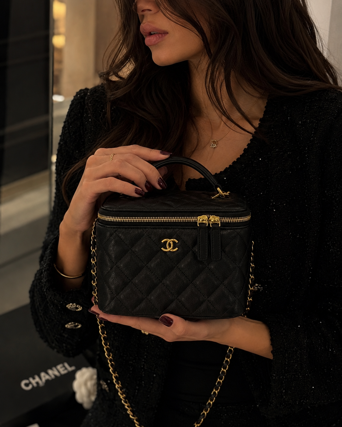 Chanel Vanity Bag Black