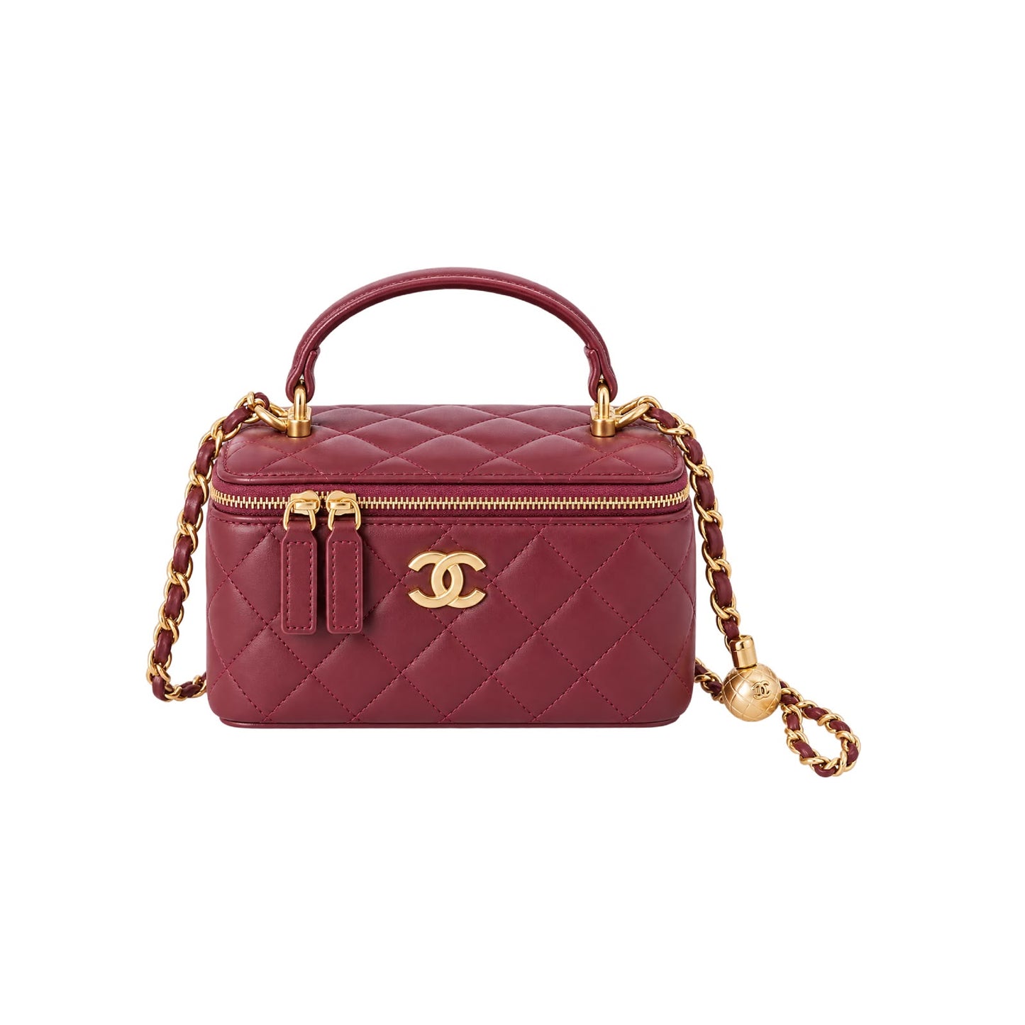 Chanel Vanity Bag Burgundy