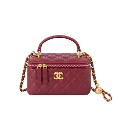 Chanel Vanity Bag Burgundy
