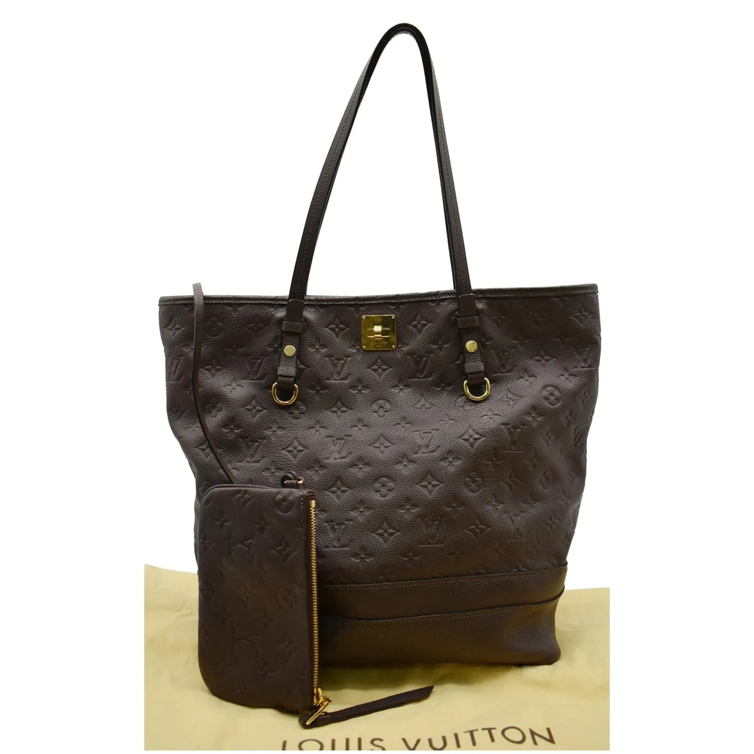 LOUIS VUITTON Citadine Monogram Empreinte Leather Shoulder Bag Plum