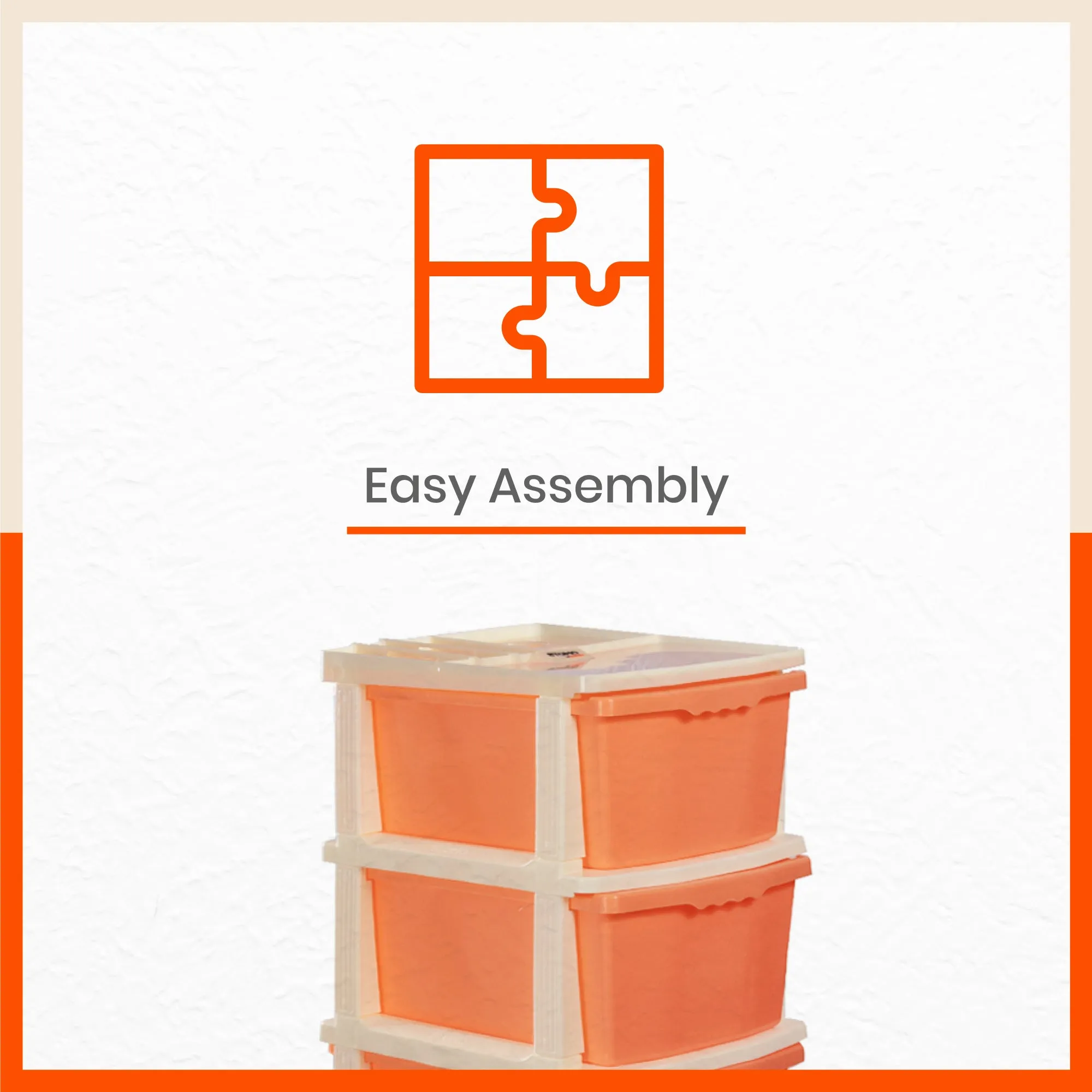 Stomo 6 Multi-Purpose Storage Organizer for Home and Office (Sandy)